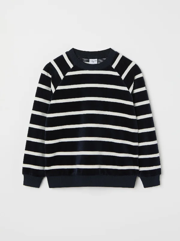 Striped Velour Kids Top