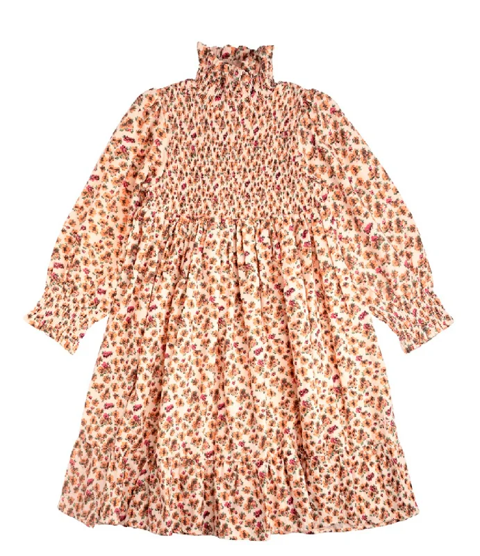 Tocoto Vintage Kid Flower Liberty Print Dress - Pink