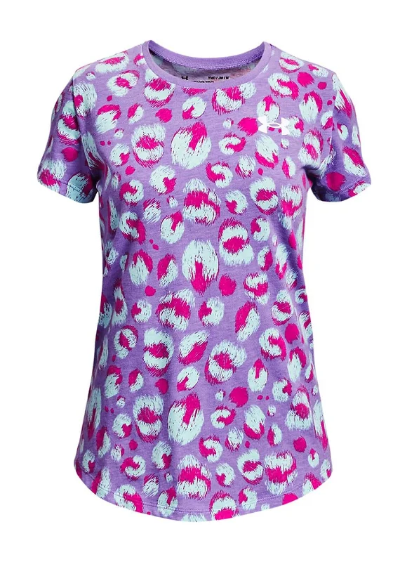 Under Amour Girls Fierce Instinct Print T-Shirt, Purple