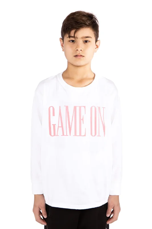 White Game On Long Sleeve T-shirt