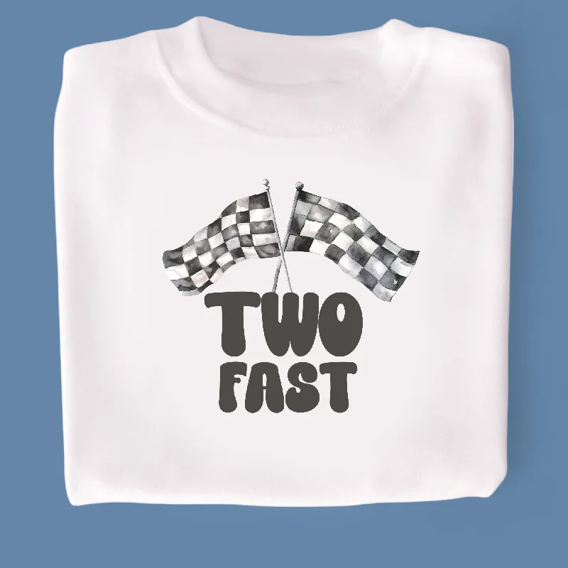 Two Fast Birthday Personalised White T-Shirt