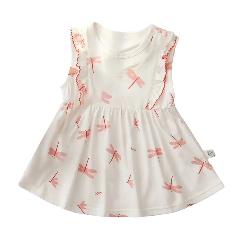 Baby Kid Girls Animals Print Dresses Wholesale 220526289