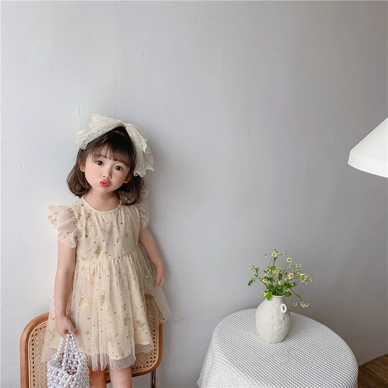 Baby Kid Girls Love heart Star Dresses Wholesale 220606146