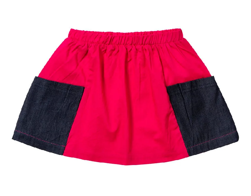 Baobab Bright Rose Poplin Pocket Skirt