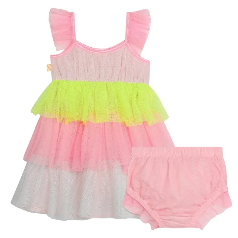 NEON LAYERED TULLE DRESS