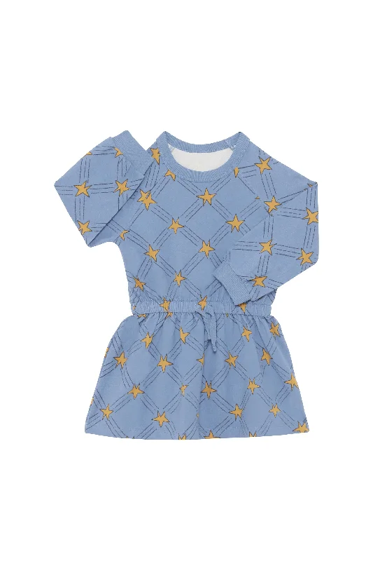 Bonds Girls Soft Threads Dress - Starlit Check Blue