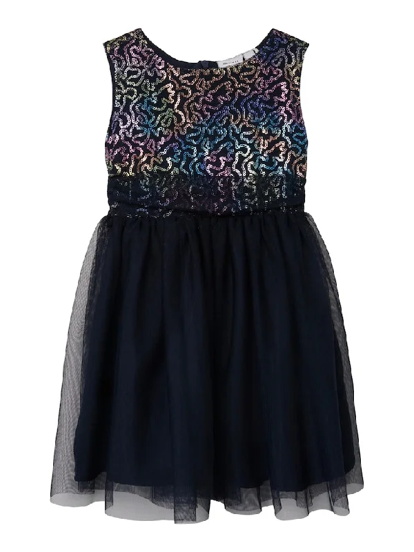 Name it Mini Girls Colourful Sequin Dress