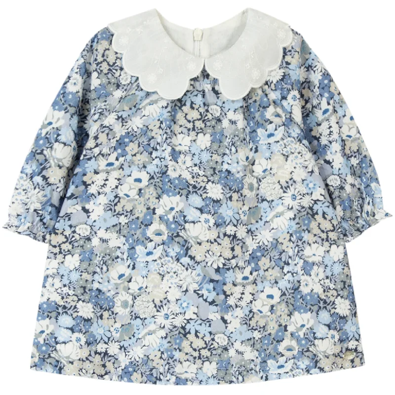 Lace Collar Liberty Floral Baby Dress