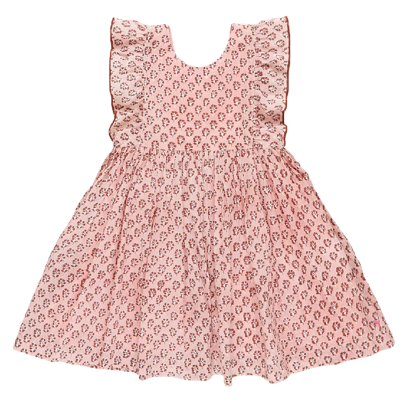 Girls Marceline Dress - Pink Lisbon Ditsy