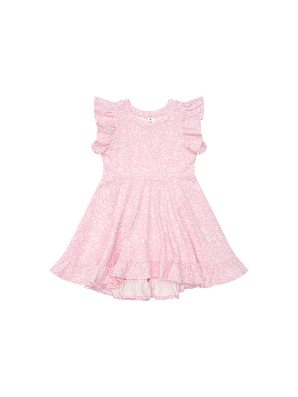 Huxbaby Daisy Seashell Frill Swing Dress (Lilac Mist)