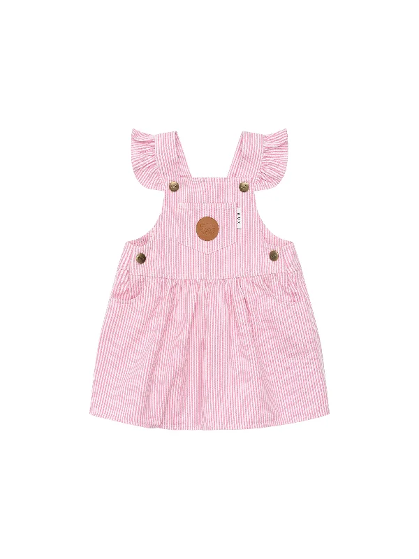 Huxbaby Candy Stripe Pinafore (Bubblegum Stripe)