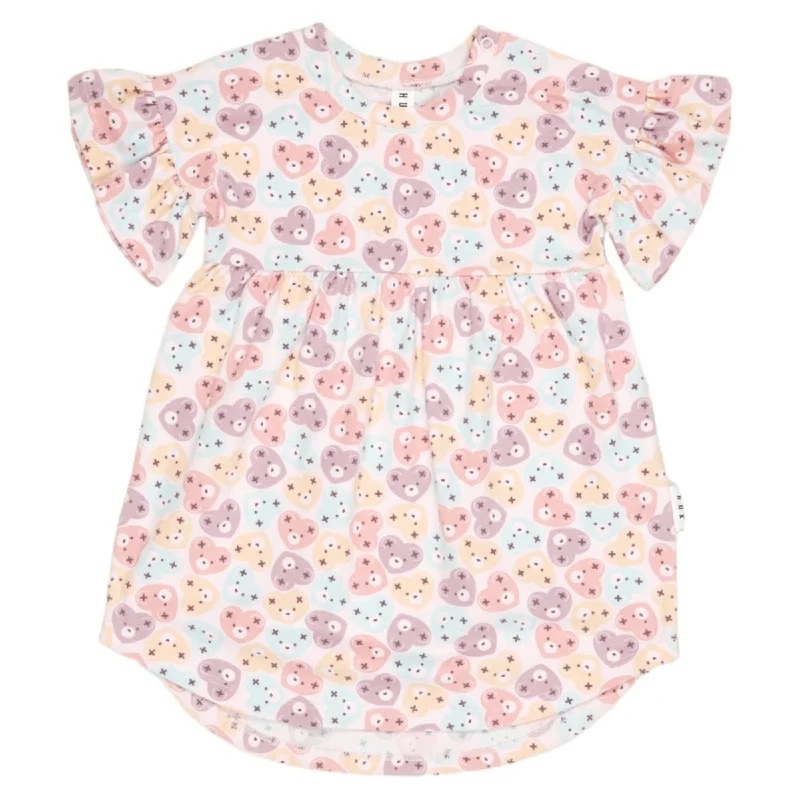 HEART BEAR FRILL SWIRL DRESS