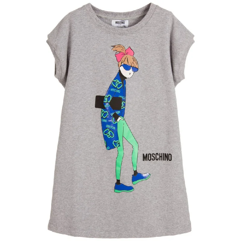 Moschino Girls Grey Dress/T-shirt