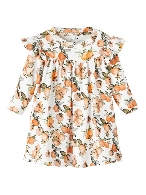 Name It Baby Girl Orange Print Dress