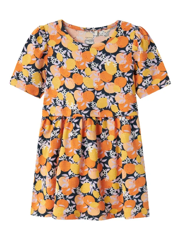 Name it Girls Colourful Short Sleeved Dress - Fruity