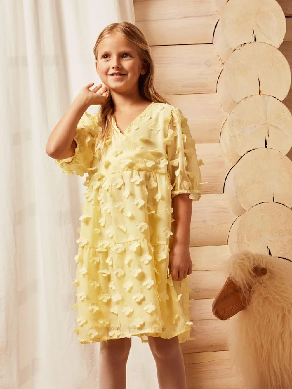 Name it Girls Short Sleeved Lemon Dress