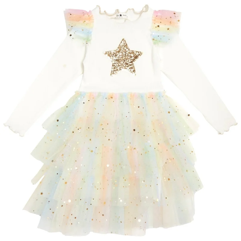 STAR RAINBOW FRILL TUTU DRESS