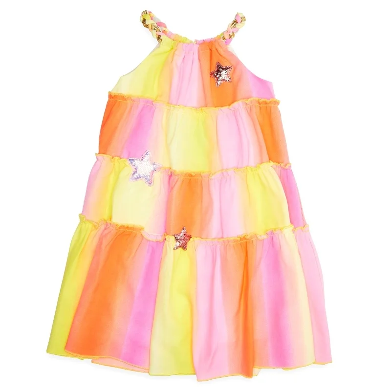 TIE DYE STAR TIERED DRESS