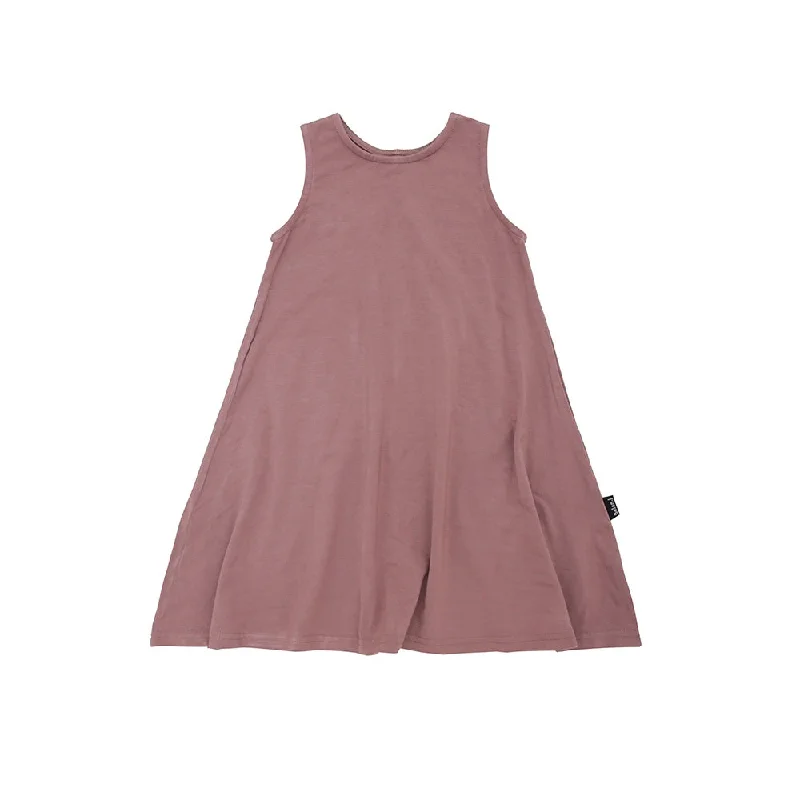 Sleeveless Swing Dress - Twilight Mauve