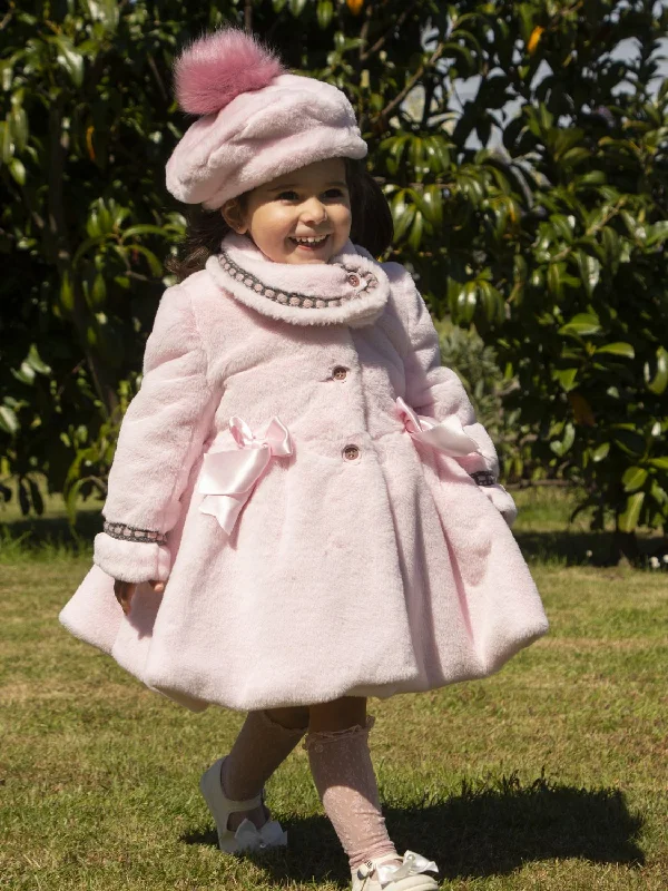 Sonata AW24 PRE-ORDER - Girls Pink Fur Coat