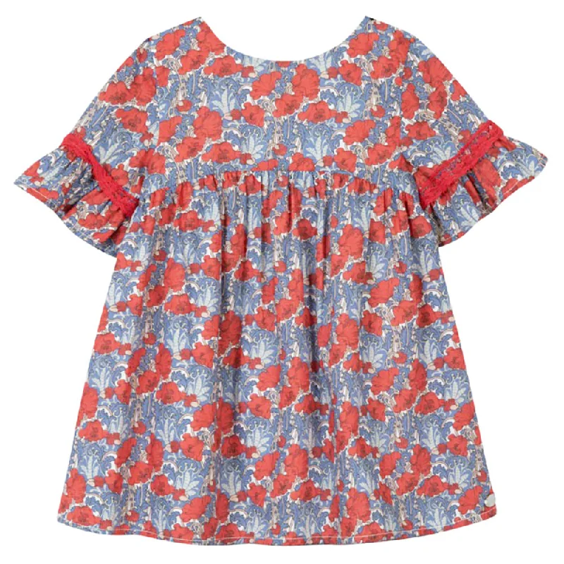 Red, White & Blue Floral Dress  - FINAL SALE