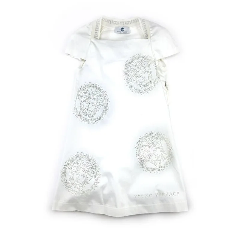 Versace Girls White Medusa Dress